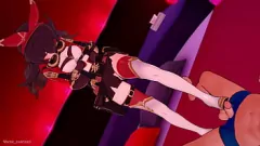 Play Amber from Genshin Impact Gets a Cumshot from a Footjob Porno Session